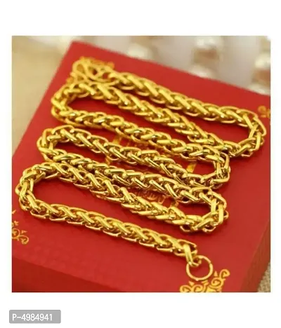 Designer Gold Plated Brass Chain For Men