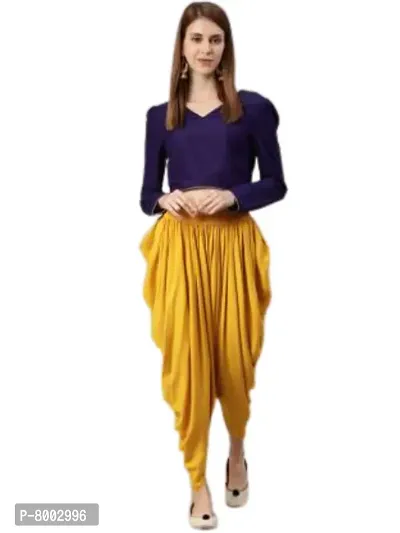 Faunashaw Women Stylish Dhoti Pants Salwar Bottom Wear For Girls/Womens/Ladies Pack Of 2 {Multicolor}-thumb5