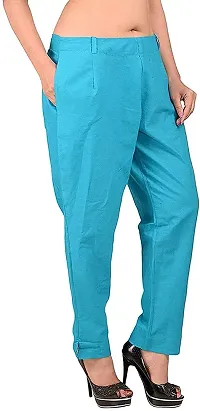 Faunashaw Women Regular Fit Solid Trouser Pant Bottom Wear-thumb1