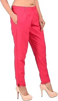 Faunashaw Women Regular Fit Trousers/Pants Slim Fit Straight Casual Trouser Pants for Girls/Ladies/Women (Pack of 3)-thumb2