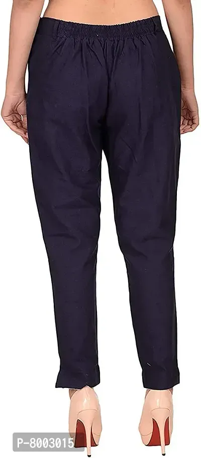 Faunashaw Women Regular Fit Solid Trouser Pant Bottom Wear-thumb3
