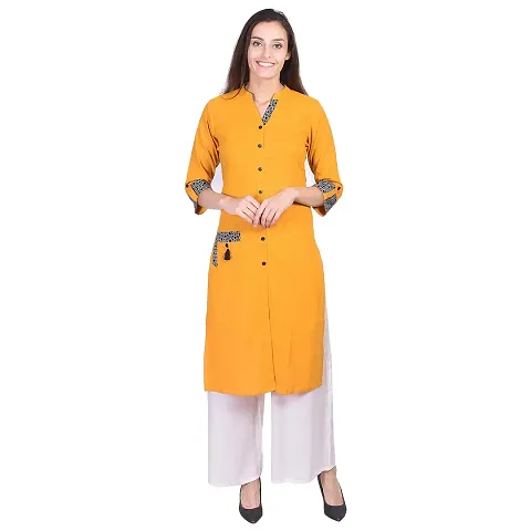 Stylish Cotton Solid Kurta Palazzo Set