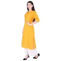 Faunashaw Women Cotton Solid Staright Kurti-thumb2