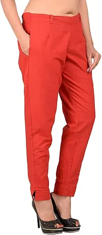 Faunashaw Women Regular Fit Solid Trouser Pant Bottom Wear-thumb1