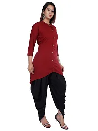 Faunashaw Women's Stylish New Dhoti Kurta Set Cotton Rayon Kurta and Dhoti-thumb2