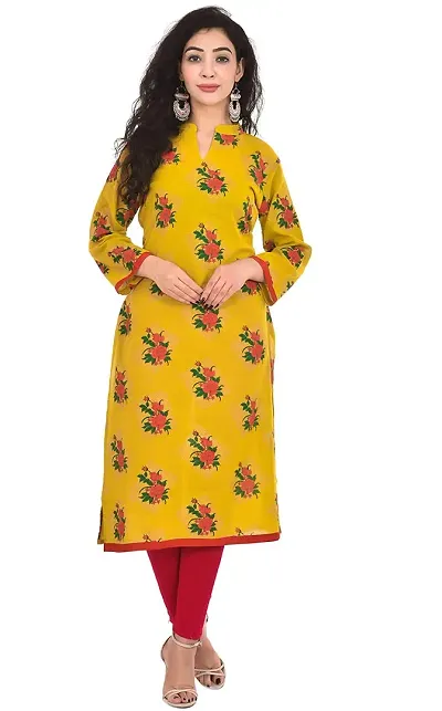 Faunashaw Women's New Rayon Goldan Staright Kurta