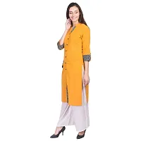 Faunashaw Women Cotton Slub Staright Kurti-thumb2