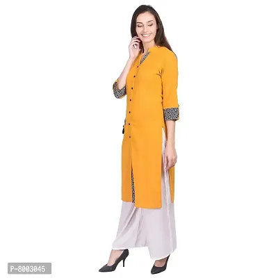 Faunashaw Women Cotton Slub Staright Kurti-thumb3