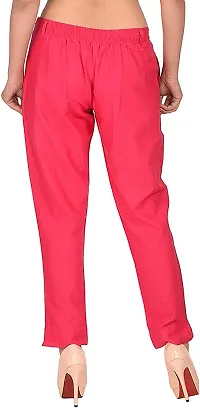 Faunashaw Women Regular Fit Trousers/Pants Slim Fit Straight Casual Trouser Pants for Girls/Ladies/Women (Pack of 3)-thumb3