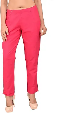 Faunashaw Women Regular Fit Trousers/Pants Slim Fit Straight Casual Trouser Pants for Girls/Ladies/Women (Pack of 3)-thumb1