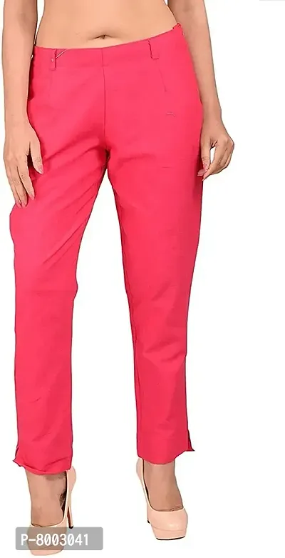 Faunashaw Women Regular Fit Trousers/Pants Slim Fit Straight Casual Trouser Pants for Girls/Ladies/Women (Pack of 3)-thumb2