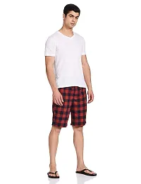 RJ Craze Super Combed Cotton Checkered Checkmate Shorts-thumb1