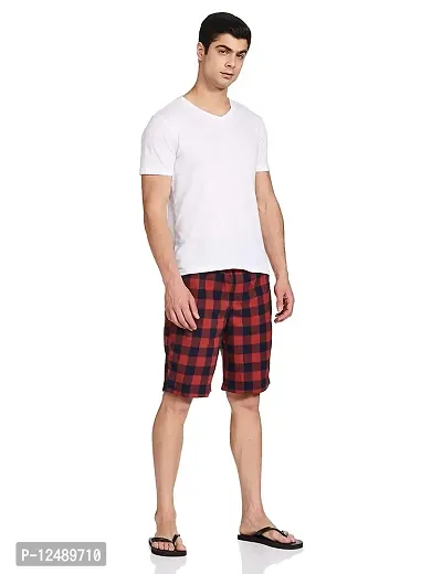 RJ Craze Super Combed Cotton Checkered Checkmate Shorts-thumb2