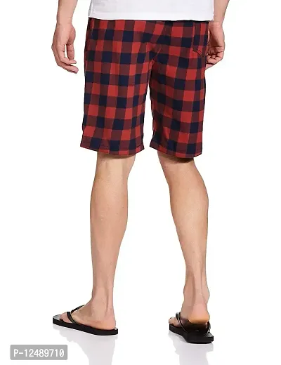 RJ Craze Super Combed Cotton Checkered Checkmate Shorts-thumb3