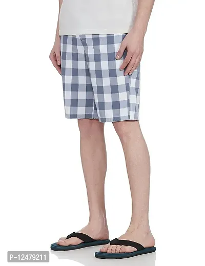 RJ Craze Super Combed Cotton Checkered Checkmate Shorts-thumb4