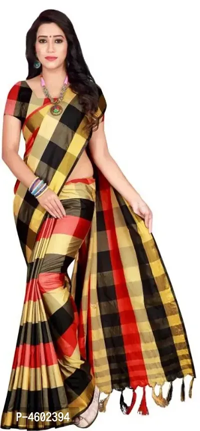 Beautiful Cotton Silk Saree with Blouse piece-thumb0