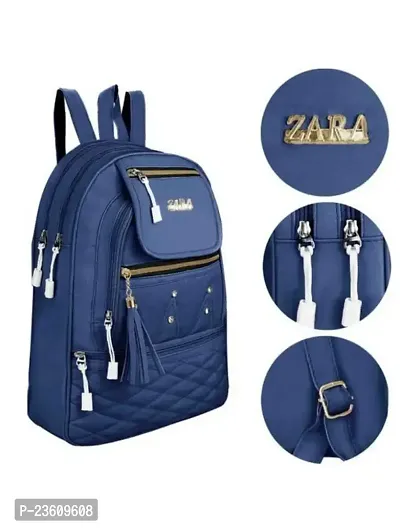 NRST Stylish Girls Modern look utility College Backpack for girls 12 L Backpack (Blue)-thumb2