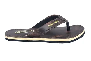 Delight Walk Men's Flip Flops Brown Slippers For Men.-thumb1