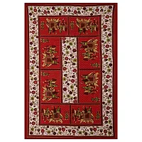 Doraya King Size Double Bed Sheet with Pillow Covers Pure Cotton Traditional Jaipuri Printed Bedcover (Red, King)-thumb3