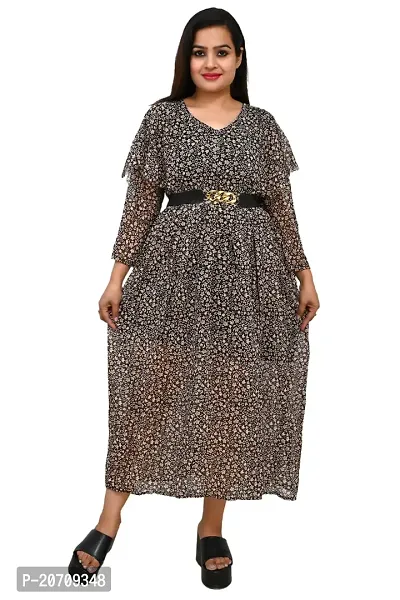 Trendy Brown Self Pattern Georgette Gown For Women