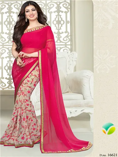 Must Have Georgette Saree with Blouse piece 