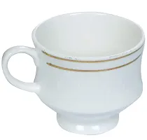 RAJ ROYAL? Handcrafted Ceramic Golden Line Teacups Mugs Saucers Coffee Cups Handmade for Home Office Shop Gift for Friends and Family Set of 6-thumb2