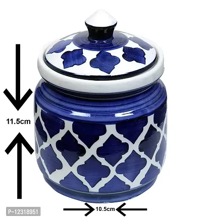 RAJ ROYAL Ceramic Storage Jar- Blue-thumb2