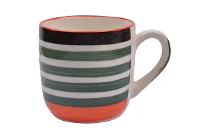 RAJ ROYAL? Handcrafted Ceramic Teacups Mugs Saucers Coffee Cups Handmade for Home Office Shop Gift for Friends and Family Set of 6 Multicolor line-thumb1