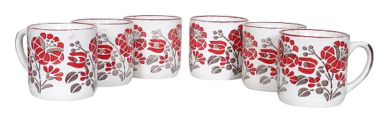 RAJ ROYAL? Handcrafted 300 ML Multicolor Daily use Ceramic Teacups Mugs Saucers Coffee Cups Handmade for Home Office Shop Gift for Friends and Family Set of 6-thumb4