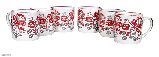 RAJ ROYAL? Handcrafted 300 ML Multicolor Daily use Ceramic Teacups Mugs Saucers Coffee Cups Handmade for Home Office Shop Gift for Friends and Family Set of 6-thumb5