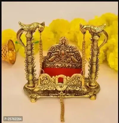 Metal Krishna Swing Jhula Laddu Gopal Jhula Laddu Gopal For Temple Puja