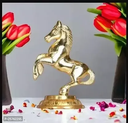 Jumping Horse Statue Metal Showpiece For Home Decor For Vastu Wealth Decorative Showpiece-thumb0