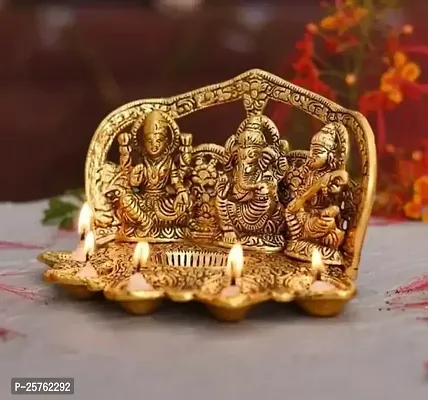 Lakshmi Ganesha Saraswati With 5 Face Diya F Laxmi Ganesh Showpiece