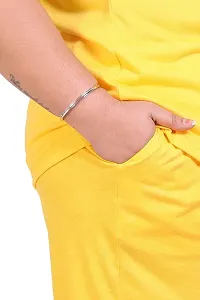 Contemporary Yellow Cotton Solid Co-Ords Sets For Women-thumb3