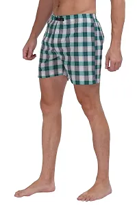 Men?s Checked Boxers ,Comfortable Printed Boxers, Elastic Waist ,100% Cotton,Best Comfort Fit , Durable,Everyday Wear-thumb2