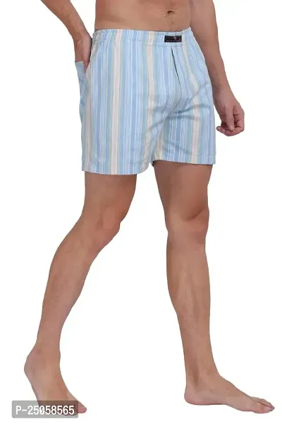 Men?s Checked Boxers ,Comfortable Printed Boxers, Elastic Waist ,100% Cotton,Best Comfort Fit , Durable,Everyday Wear-thumb2