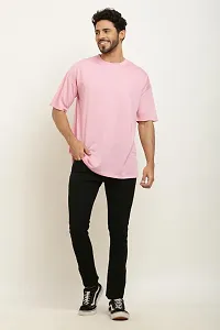 CANIDAE Cool Oversized T-Shirts for Men || Trendy T-Shirts || Amazing Colours (Medium, Baby Pink)-thumb4
