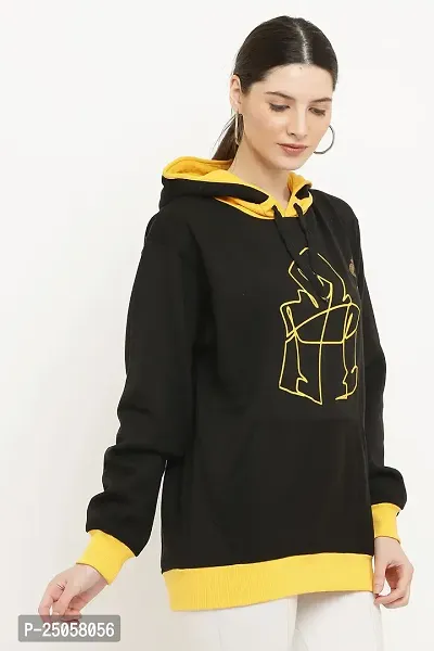 Women's Hoodie||Full Sleeve Solid Sweatshirt Hoodies||Winter Wear for Women||Hooded Neck Style||Women's Hoodies||Women's Sweatshirts||Hoodie for Girls||Unisex Hoodie|| (Large, Black)-thumb2