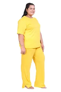 Contemporary Yellow Cotton Solid Co-Ords Sets For Women-thumb2