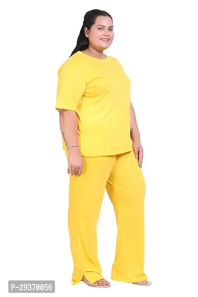 Contemporary Yellow Cotton Solid Co-Ords Sets For Women-thumb3