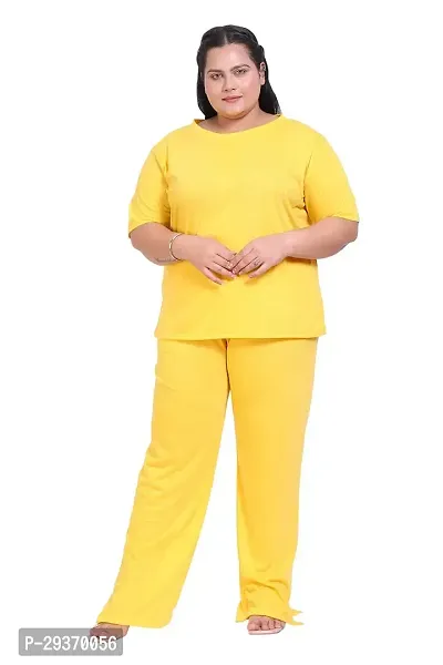 Contemporary Yellow Cotton Solid Co-Ords Sets For Women-thumb0