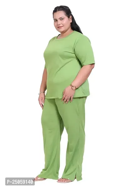 Canidae Women's Cotton Relaxed Fit|Cord Set for Women Western Suit|Suit Set|Two Piece Dress for Women Western|Dress for Women|Coord Sets|Two Piece Outfit|Dress for Girls (Regular, 4XL, LIGHT GREEN)-thumb3