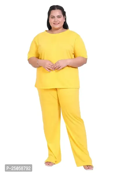 Canidae Women's Cotton Relaxed Fit|Cord Set for Women Western Suit|Suit Set|Two Piece Dress for Women Western|Dress for Women|Coord Sets|Two Piece Outfit|Dress for Girls (Regular, MEDIUM, YELLOW)