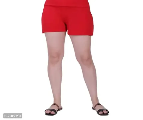 Canidae Soft and Durable Material Women's Shorts Small To 6Xl (SMALL, RED)-thumb0