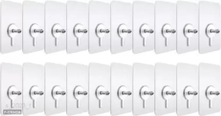 Strong Adhesive Hook Wall Door Sticky Hanger Holder for Kitchen Bathroom Hook Pack Of 20