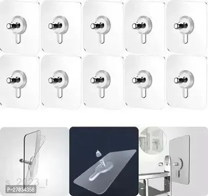 Strong Adhesive Hook Wall Door Sticky Hanger Holder for Kitchen Bathroom Hook Pack Of 10