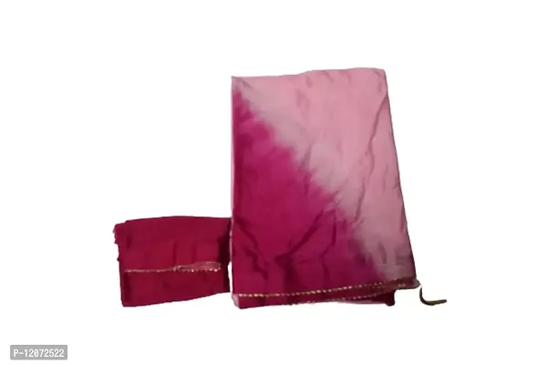 Self Design V Pattern Dyed Fashionable Saree For Women With Unstiched Blouse (Pink)-thumb2