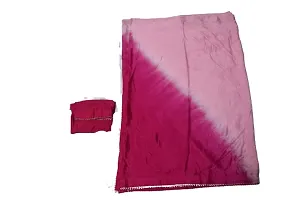 Self Design V Pattern Dyed Fashionable Saree For Women With Unstiched Blouse (Pink)-thumb2