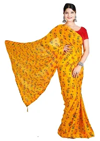 Beautiful Yellow Color Hand Block Printed Saree Size 6.50 M With Blouse Piese-thumb3