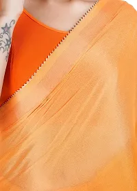 MJN EXPORT Half And Half Design Pure Chinon Silk Fabric Tongerine And Tiger Orange Color Saree With Blouse Size 6.40M-thumb4